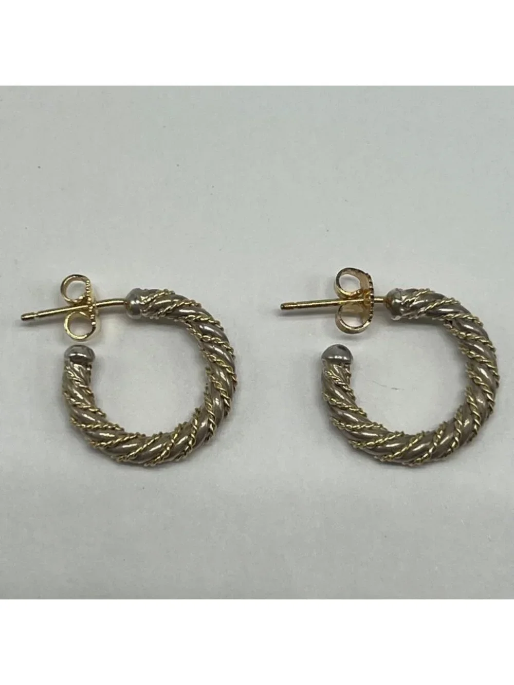 Tiffany & Co Twisted Rope Hoop Earrings YG